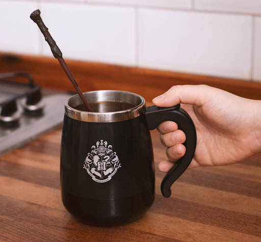Harry Potter Self Stirring Cauldron Mug with Wand