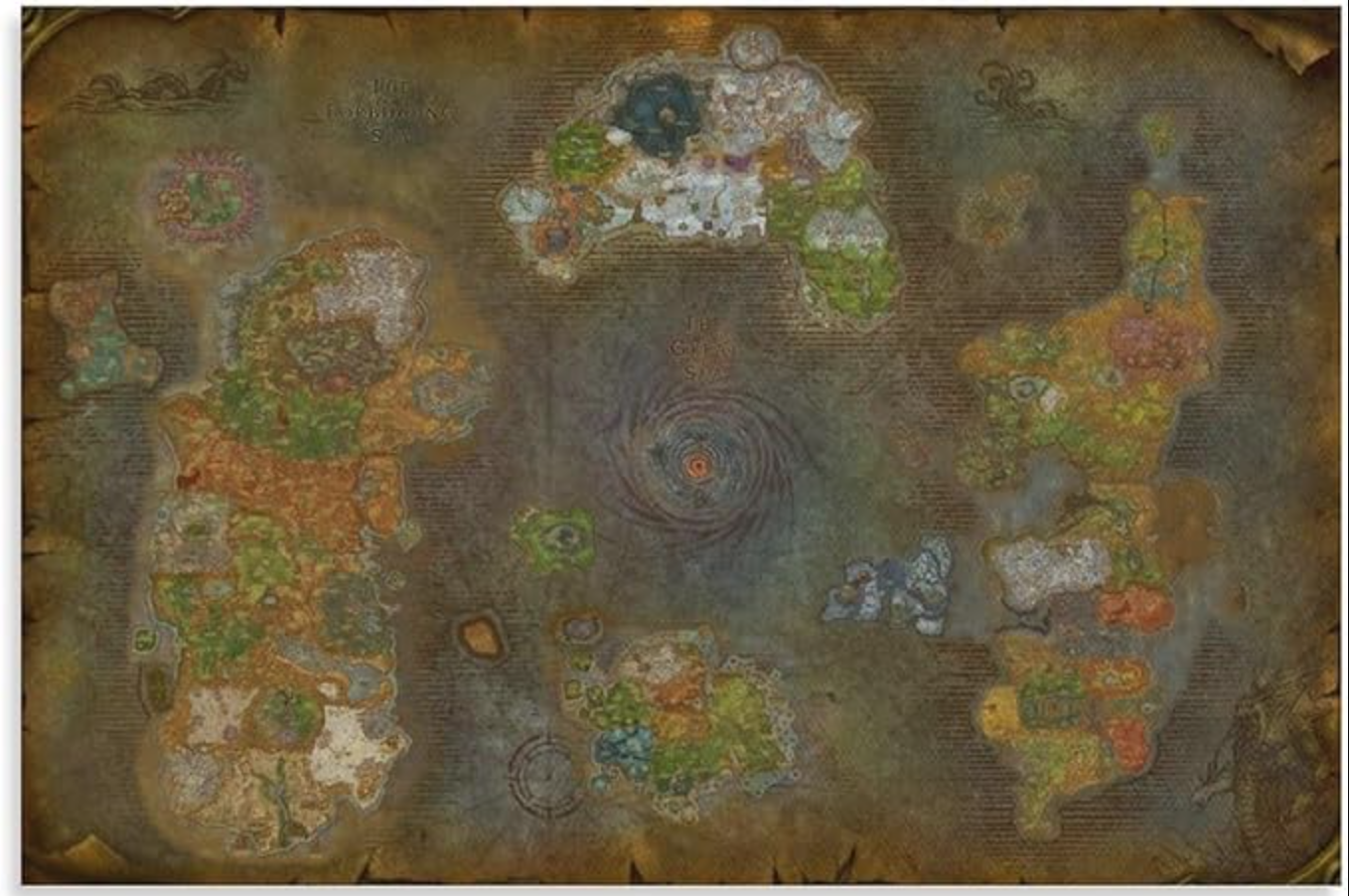 World of Warcraft Map Poster