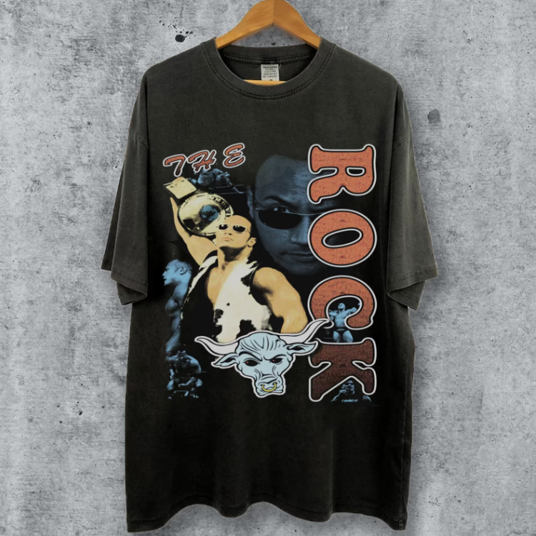T-shirt graphique vintage années 90 de The Rock