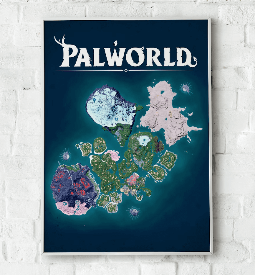 Palworld Map Poster